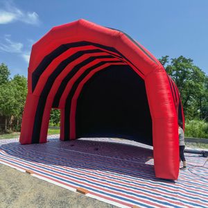 10mWx6mLx5mH (33x20x16.5ft) Red And Black Inflatable Stage Cover Tent Oxford Inflatable Dome Roof Canopy Air Marquee for outdoor Concerts Events