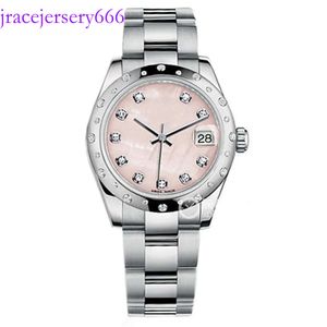 NY LA GM High Quality Asian 2813 Sport Automatic Ladies Datejust 31Mm Pink Mother-Of-Pearl Dial M178344-0018 Wrist Watch Diamond Bezel Stainless Steel Watches