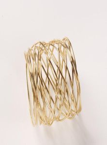 Medium Plated Gold Wire Napkin Ring Simple Winding Napkin Ring3758287