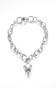 Star Urn Charm Bracciale Cenere di cenere Cremazione Gioielli in acciaio inossidabile Bracciale a catena funebre per donne incisive7229524