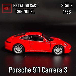 Diecast Model Arabalar 1 36 Porsche 911 Carrera S Ölçekli Metal Kalıp Döküm Ev Ofisi Mini Sanat Araba Hobileri Dekoratif Çocuk Toysl2405