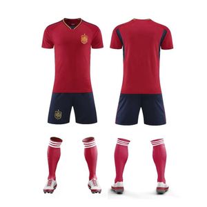 Maglie di calcio Studi da uomo 22-23 Set di maglia da calcio della squadra nazionale di casa spagnola, maglia, abbigliamento per bambini per adulti, taglia 14-2xl