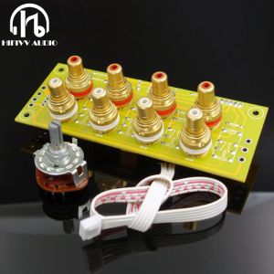Förstärkare 4CH Välj 1 RCA -ingångskällväljarkort för Hiend Audio Amplifier förförstärkare DIY -kit monterat kort 4 sätt i 1 utgång