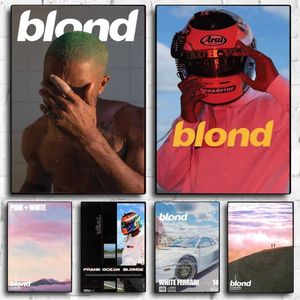 A-Frank-Ocean Poster Blond-ملصق ملصق بدون إطار Kraft Club Paper Retro Poster Art Art Raint Bedroom Learning Stickers J240505