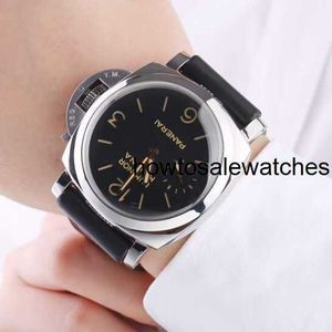 비즈니스 손목 시계 Panerai Mens Luminor Series 47mm 직경의 지름 기계 레저 비즈니스 시계 유명한 PAM00422 PRECISION STEEL 47MM WATCH