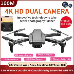 Drones 120 wide-angle 4K dual camera WIFI FPV RC four helicopter 2.4G 100M 360 special effects scrolling one click Ruturn application remote control drone model WX