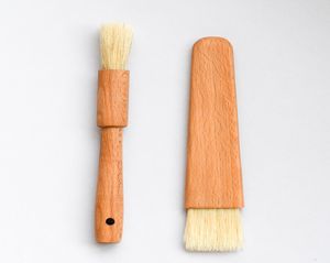 Wooden Kitchen Oil Brushes Basting Brush Wood Handle BBQ Grill Pastry Brush Baking Cooking Tool Butter Honey Sauce Brush Bakeware 2841962