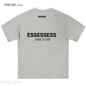 Essentialsshirt Essentialsclothing Essentialsshorts Essentialsshirt Designerchest Letter Laminated Print Loose Oversize Casual T-Shirt Cotton Tops 727