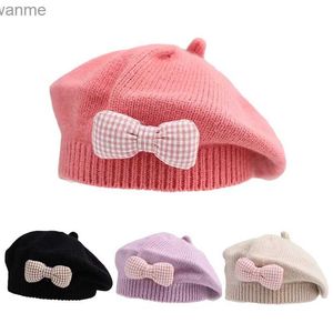 Cappelli cappelli principessa baby beret girl brow knitting childrens hat washion autunno hat hat biet baby accessori 1-4y wx