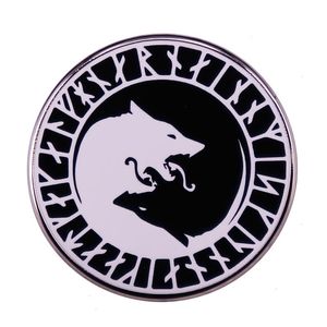 Odin Viking Wolf smalto badge badge fantastico protezione lupo yin e yang gioielli simpatici film anime giochi di spille da smalto