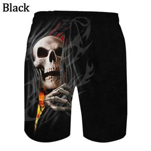 Men's Shorts Trend Skull 3D Printed Casual Shorts Summer Unisex Street Gothic Personalized Cool Sports ShortsL2405