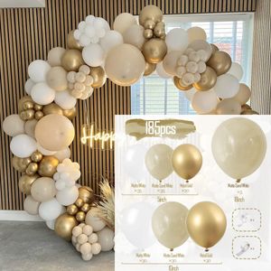 1Set Coffee Brown Balloon Garland Arch Kit Latex Globos Birthday Party Decoration Wedding Kid Baby Shower Supplies 240506