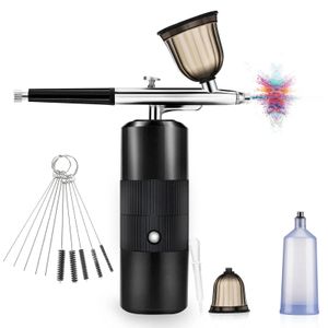 Airbrush Nail Art Air Compressor för DIY Cake Tattoo Manicure Målningsverktyg Nano Fog Mist Skin Care Cake Decorating Spray Gun 240430