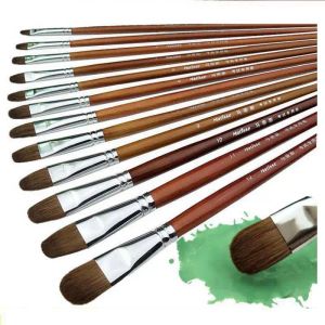 Brushes 6pcs Fine Weasel Hair Paint Brush Water Color Oil Paint Brushes Acrylic Drawing Brush Art Supplies Painting Brushes for Artist