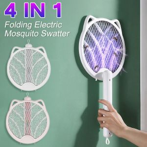 Zappers Folding Electric Mosquito Swatter Rechargeable Fly Swatter Insect Racket Fly Trap Mosquito Killer Lamp Bug Zapper Repellent Lamp