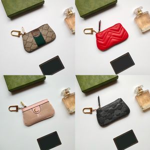 Luxury Designer Cardholder Pås av högsta kvalitet Mini Wallet Mode Mynt Korthållare Plånbok Pass Fodral Koppling Solid läder Sheepskinn Texture Coin Bag Key Bag