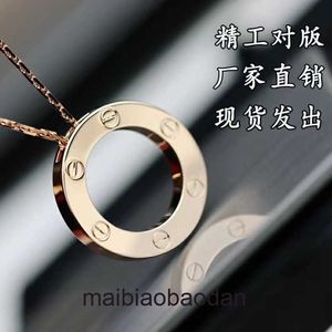 Cartre High End jewelry rings for womens Love Classic Round Necklace for Women V Gold Plated 18K Rose Gold Big Small Collar Chain Light Luxury Original 1:1 With Real Logo