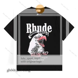 Rhude Erkek Tasarımcı T Shirt Poli Tişört İngiltere Futbol Gömlek Nakış Tshirt Baskı Açık Moda Gömlek Kısa Kollu Yaz Gündelik Gevşek Gömlek Nefes Alabilir 143