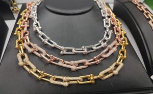 Halsband Bangle Armband Gradual Change Horseshoe Hardware Chain Designer smycken Jewlery Designer Kvinnor Ring Par Fashion W9960565