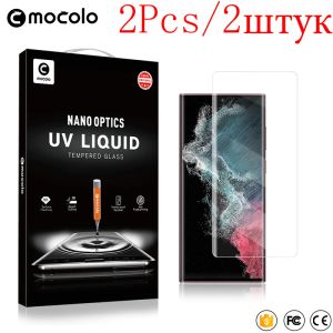 Protectors 2Pcs Mocolo UV Full Screen Tempered Glass Film On For Samsung Galaxy S21 S22 S23 S24 Ultra Plus 5G S23Ultra 128/256 Protector