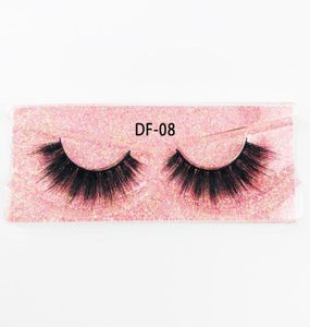 ögonfransar förlängningar 3D False Eyelash Makeup Produkt för kvinna och tjej naturlig handgjorda volym mjuka fransar2725472