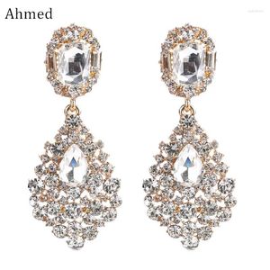 Brincos do garanhão Ahmed Luxury Glass Drill Drop Pinging for Women Design Paint Jewelry Jewelry Brince Bijouterie