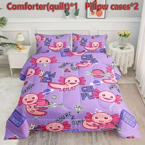 이불 커버 침구 세트 Salamander Printed Pattern Quilt 1 Comforter 2 Boys with Boys and Girls Bedowcase Only Sealy.