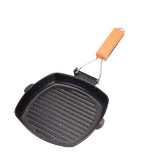 Cookware Fold Grill Pan Camping Frying Pan Easy Clean Grill Pan Portable Outdoor NonStick Frying Pan BBQ Frying Plate Camping Cookware