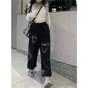 Frauenhose Y2K -Stil Frauen Fracht Lose Lose Taille Joggpants Hip Hop Oversize Harajuku Mode Vintage Casual Wide Legouser