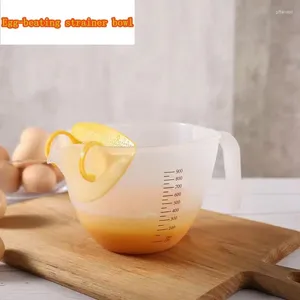Bakningsverktyg slagen äggskål och blandning av köksfilter Skum examen Mätskala för hemmet