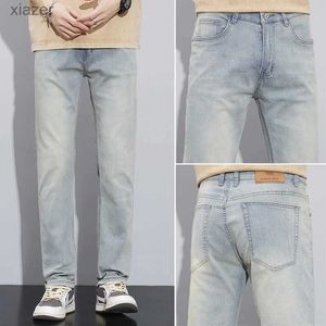 Men's Jeans 2024 New Mens Loose Jeans Spring/summer Thin Straight Leg Casual Elastic Pants Comfortable Slim Fit Breathable Jeans Retro Blue WX