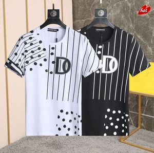 and s Mens Designer t Shirt Italian Milan Fashion Polka Dot with Striped Print Tshirt Summer Black White Hip Hop Streetwear 100 Cotton BUC7 NP8O