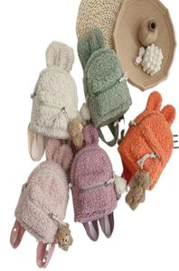 Belumi per bambini Backpack cartoni animati di peluche per peluche Cute Bunny Ear School Borse Winter Fleece Daypack per ragazzi Girls 2203184991377