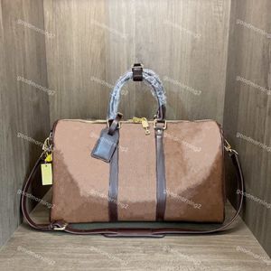 Klasyczna torba Duffel 45 cm bagaż podróżny dla mężczyzn prawdziwa skórzana najwyższej jakości kobiety krzyżowe torby na ramię męskie torebki damskie 5 Colo 205G