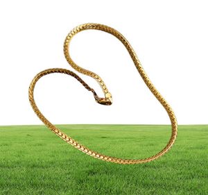 Yhamni Men Gold Color Netclaces with Stamp Gold Color Necklace Wholesale Trendy 5 Mm Wide 50 mm chain necklace nx1749084938