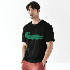 Męskie koszulki Wysokiej jakości projektant Summer 3D Printing T Shirt Men Men Solid Kolor Drukowane z krótkim rękawem O.