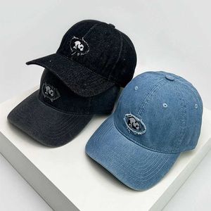 Ball Caps New Men Woman Casual Cartoon Lazy Panda Embroidery Baseball Hats Sunshade Breathable Cute Snback Cs Versatile Denim Fashion J240506