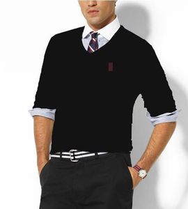 Tipico maglione maschile da uomo Lettera a V scollo da uomo ricamato in lana ricamato Peliter Pullover Pullover a maniche lunghe Top di colore Solido