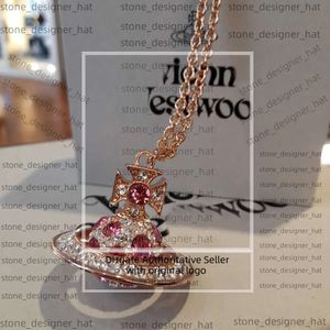 디자이너 쥬얼리 Viviane Vivienen Westwoods Jewelry Planet Empress Dowager West High 버전 23 New Rose Gold Irregular 3 차원 토성 목걸이 9415