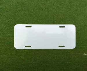 Party Favor Sublimacja aluminiowa tablica rejestracyjna pusta biały arkusz aluminium DIY Transfer termiczny Płyty reklamowe Niestandardowe logo 157195203