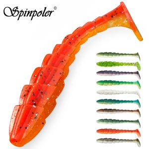 Spinpoler Breaker Stick Insect Worm 7cm 9cm 115cm Saltad mjuk plastfiske lockar Ttail Swimbait Bass Grub Artificial Bait 240506