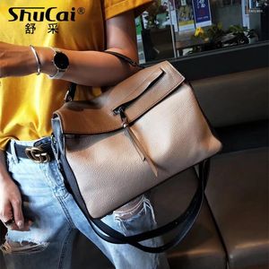 Шукайский шнукай подлинный кожаный плечо для женской сумочки с зашифрованной роскошной дизайнером Mrossbody Messenger сумки для женщин