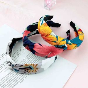 Главные повязки Girls New Flower Head Pronts Prints Hair Rings Accessories для девочек высококачественные аксессуары Headwear Q240506