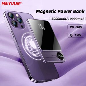 Casi da 10000 mAh Wireless Power Bank 5000MAH PD PD 20W batteria esterna di ricarica rapida per iPhone 14 13 Samsung PowerBank