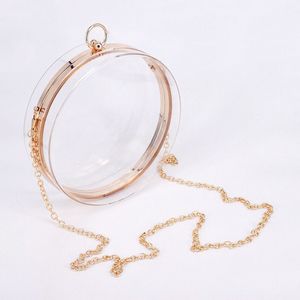 Round Ball Clear Purse Small Acrylic Box Evening Clutch Bag Simple Single-shoulder Bags