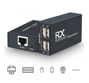 USB 120M Extender Adapter 4 Port USB 2,0 Хаб над Cat 6e/6 Ethernet utp extension poc rj45 локальный металл приемник