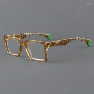Sunglasses Frames Retro Square Glasses For Men And Women Acetate Optical Brand Makes Prescription