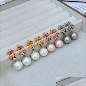 stud stud luxury pearl tb brand t letters designer arits for women 18 k.