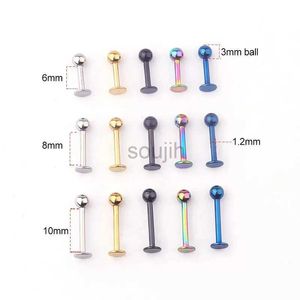 Vücut Sanatları 3/5pcs 316L Paslanmaz Çelik Labret Piercing Mücevher Dudak Halkaları Burun Halkaları Burun Çabaları Kıkırdak Tragus Kılıf Küpe Çıtçıtları D240503