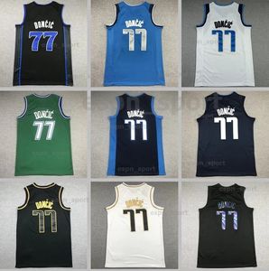 Maglie da basket Luka Doncic Blue Black White 2024 City Men Women Youth S-XXl Sport Jersey in stock